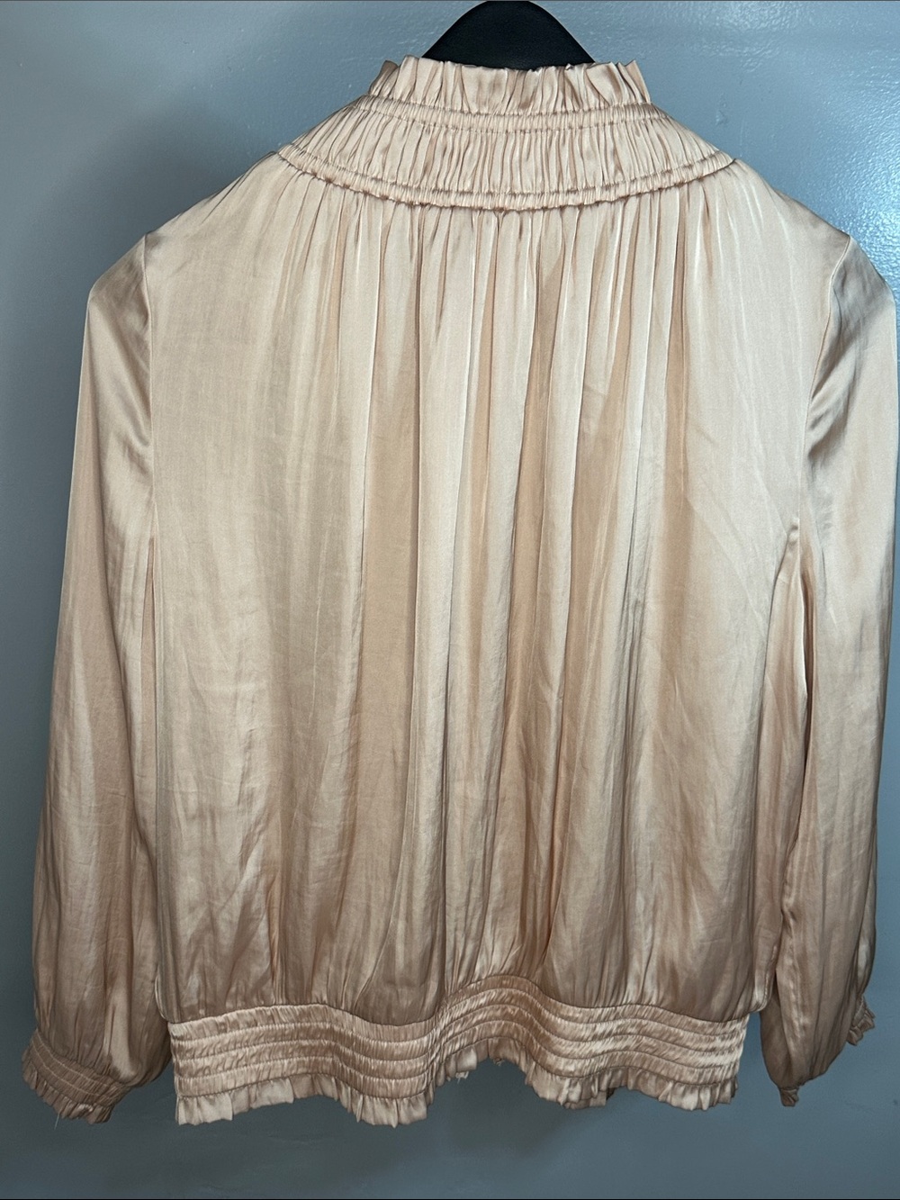 Chico's Blush Ruffled Collar Zip Bomber Jacket - Picture 2 of 4